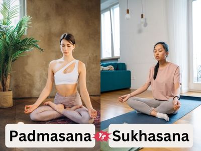 sukhasana and padmasan, yoga sukhasna practice, padmasana yoga day 2023, pro, lifestyle yoga tips