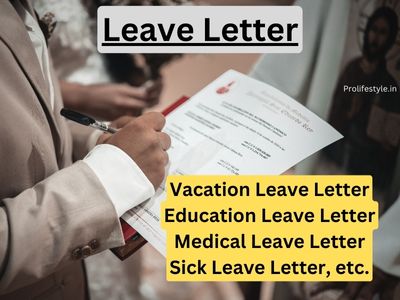 Leave letter : Application for typhoid fever